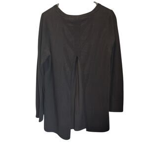 Soft Surroundings Women's Sz PL Sirena Black Tunic Sweater Wool Alpaca Blend